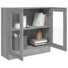vidaXL Vitrine Cabinet Grey Sonoma 82.5x30.5x80 cm Engineered Wood