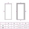 vidaXL Interior Door Slim Golden 83x201.5 cm Tempered Glass and Aluminium