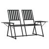 vidaXL Garden Bench | Black | Steel | Standard | Durable | Garden Bench