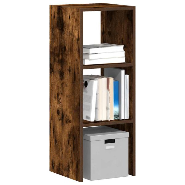 vidaXL Bookcase Stackable Smoked Oak 30x30x80 cm Engineered Wood