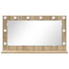 vidaXL Vanity Mirror with LED Strip Lights Sonoma Oak 80 x 45 x 18 cm