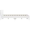 vidaXL Bed Frame with LED without Mattress White 150x200 cm King Size