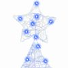 vidaXL Christmas Tree with 100 LEDs Blue 122 cm Acrylic