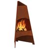 vidaXL Fire Pit Brown 50 x 50 x 95 cm Weathering Steel