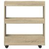vidaXL Narrow Storage Trolley 3 Tier Sonoma Oak Engineered Wood
