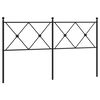 vidaXL Metal Replace Headboard Black 150cm
