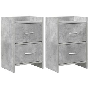 vidaXL Bedside Tables 2 pcs Concrete Grey 40 x 30 x 60 cm