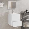 vidaXL Bathroom Cabinet with Mirror White Engineered Wood