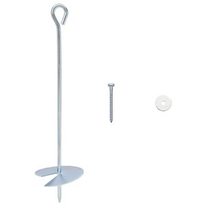 vidaXL Earth anchor 10 pcs Silver &Oslash;10 x 40 cm Galvanized Metal