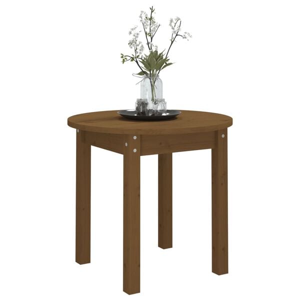 vidaXL Coffee Table Honey Brown &Oslash; 45x40 cm Solid Wood Pine