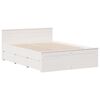 vidaXL Bookcase Bed without Mattress White 140x190 cm Solid Wood Pine