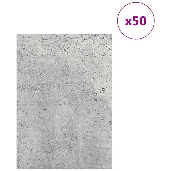 vidaXL Decor Panels 50 pcs Concrete Grey 21 x 30 x 0.27 cm