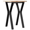 vidaXL Dining Table Y-Frame 50x50x75.5 cm Solid Wood Pine and Steel