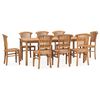 vidaXL 9 Piece Garden Dining Set Solid Teak Wood