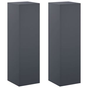 vidaXL Plant Stand 2 pcs Anthracite 30 x 30 x 100 cm Galvanised Steel