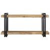 vidaXL Wall Shelf 90x33x45 cm Solid Rough Wood Mango