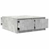 vidaXL Coffee Table with Drawers Concrete Grey 100x100x40 cm