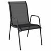 vidaXL Garden Chairs 6 pcs Steel and Textilene Black