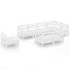 vidaXL 8 Piece Garden Lounge Set Solid Wood Pine White