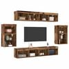 vidaXL TV Cabinet Set Wall-mounted 8 pcs Old wood Engineered wood