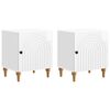 vidaXL Bedside Cabinet 2 pcs High Gloss White 43 x 34.5 x 50 cm