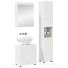 vidaXL Bathroom Furniture Set with Shelf TULUM White Engineered Wood