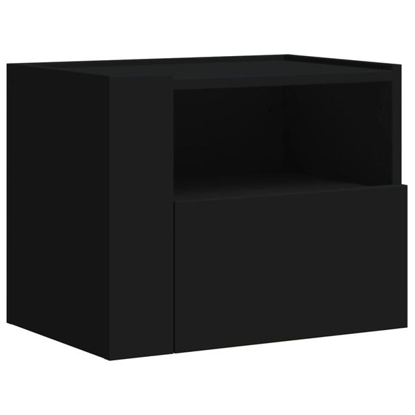 vidaXL Wall-mounted Bedside Cabinets 2 pcs Black 45x30x35 cm
