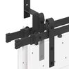 vidaXL Sliding Door Hardware Kit 152,5 cm Steel Black