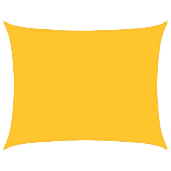 vidaXL Sunshade Sail 160 g/m² Rectangular Yellow 6x7 m HDPE