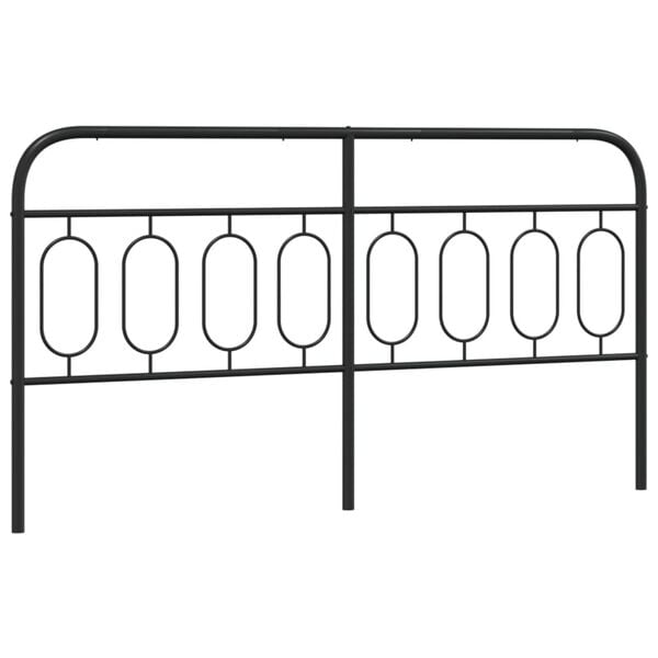 vidaXL Metal Replace Headboard Black 160 cm