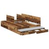vidaXL Storage Bed Frame with Drawer Old Wood 160 cm Engineered Wood