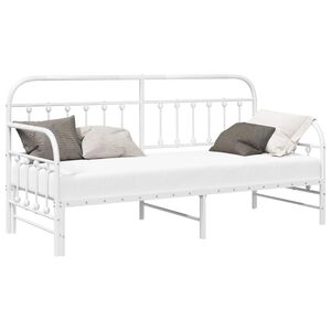 vidaXL Daybed Frame White 75 x 190 cm Powder-Coated Steel