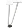 vidaXL Hairpin Legs for Coffee Table 4 pcs White 20 cm Solid Steel