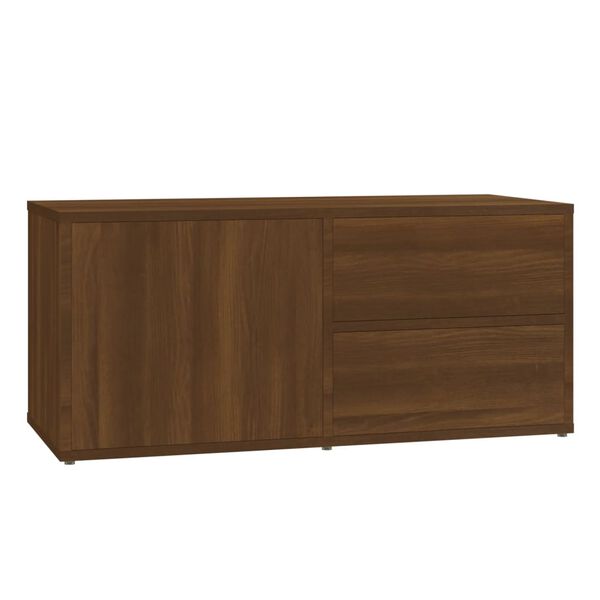 vidaXL TV Cabinet Brown Oak 80x34x36 cm Engineered Wood