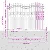 vidaXL Garden Fence Grey 240 x 228 cm Powder-coated steel
