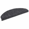 vidaXL Stair Mats Self-adhesive 20 pcs 65x21x4 cm Dark Grey Half Round Large