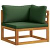 vidaXL Sectional Corner Sofa with Cushions 100% polyester Solid Acacia