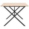 vidaXL Dining Table X-Frame 200x100x75 cm Solid Wood Pine and Steel