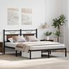 vidaXL Bed Frame without Mattress Brown Oak 150x200 cm King Size Engineered Wood