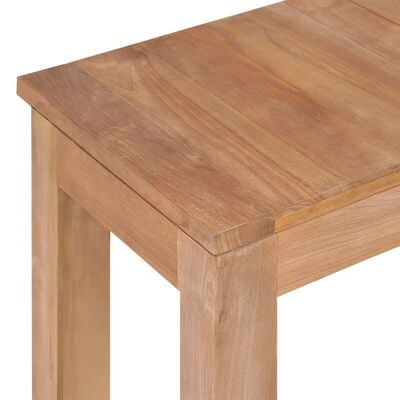 vidaXL Console Table Solid Teak Wood with Natural Finish 110x35x76 cm