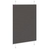 vidaXL Pleated Blind Black 90x150 cm Fabric Width 89.4 cm Polyester