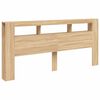 vidaXL LED Headboard Sonoma Oak 220x18.5x103.5 cm Engineered Wood