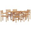 vidaXL Garden Dining Set 7 pcs Natural Solid Acacia Wood