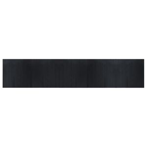 vidaXL Rug Rectangular Black 100x500 cm Bamboo