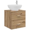 vidaXL Wall-Mounted Sink Vanity Artisan Oak 49.5 x 44.5 x 66.5 cm