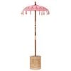 vidaXL Balinese Parasol with Base Pink 95 x 95 x 260 cm