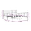 vidaXL Bed Frame without Mattress Solid Wood 160x200 cm (810092+814154)
