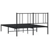 vidaXL Metal Bed Frame without Mattress with Headboard Black 120x200cm