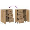 vidaXL Highboard with Drawer 2 pcs Artisan Oak Engineered Wood