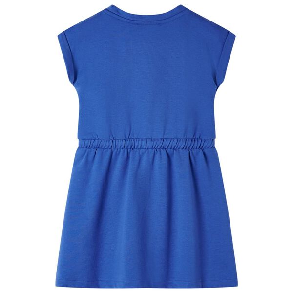 Kids' Dress with Drawstring Cobalt Blue 140
